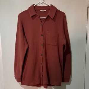 Madewell Rust Button Up Shirt Medium